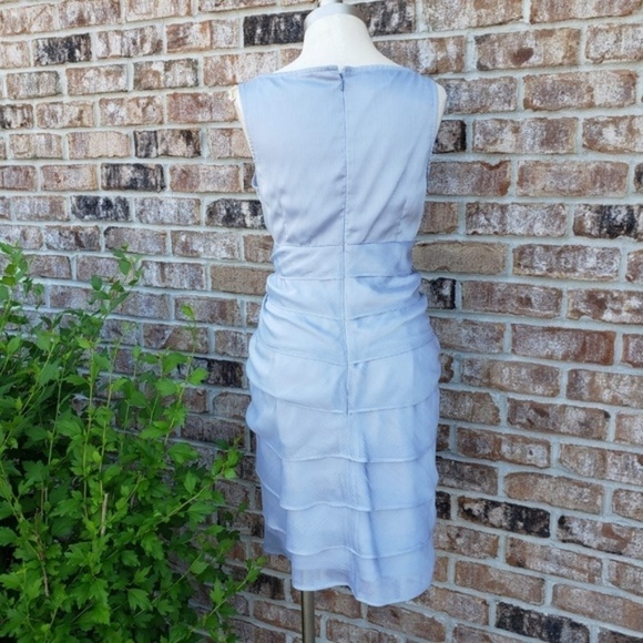 London Times Layer Sleeveless Dress Gray 8 - Picture 2 of 5